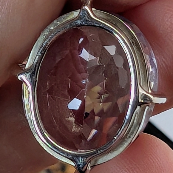 Natural Pink Amethyst Pendant S925 Sterling Silver Pendant - Picture 11 of 11